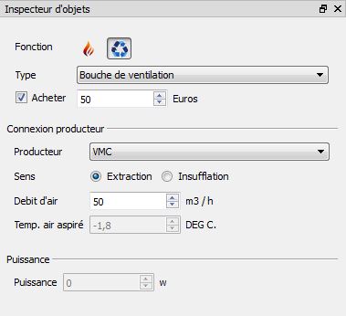 Paramtrage
              emetteur ventilation